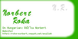 norbert roka business card